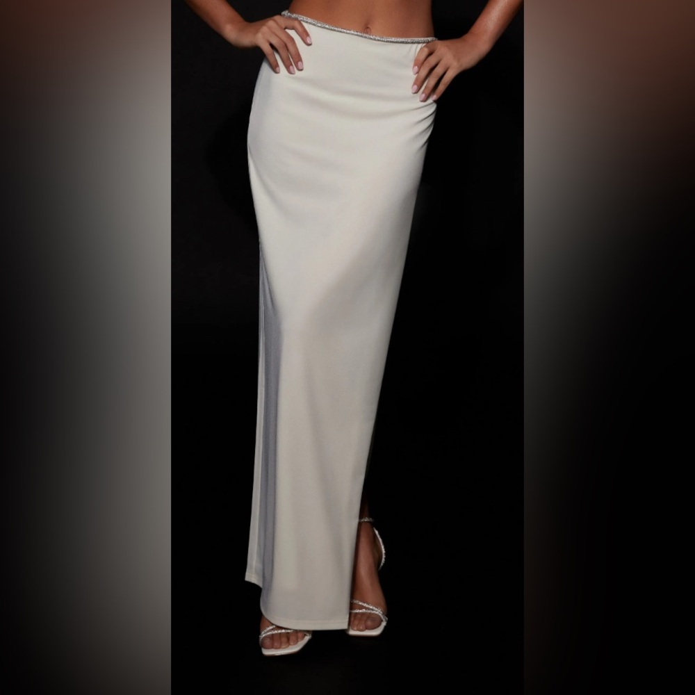 Meshki Sweeney Diamante Maxi Skirt with Slit